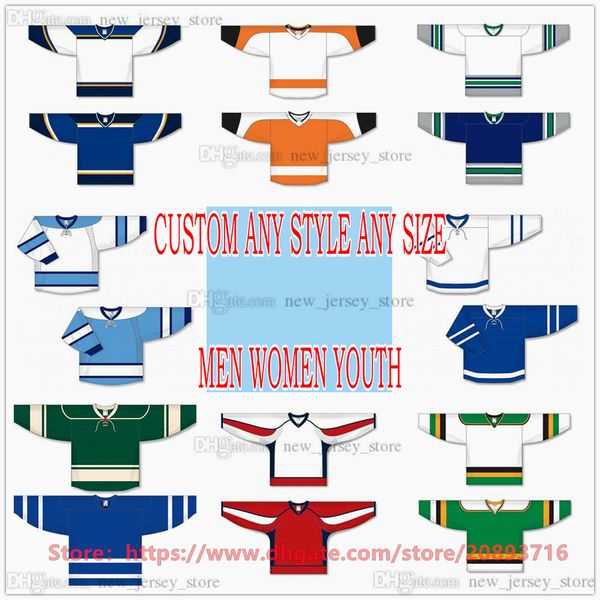 Personnalisé n'importe quel gardien de but Maillot de hockey Hommes Jeunes Femmes Vintage 2022-23 Nouveaux maillots Personnalisation personnalisée n'importe quel nom ou numéro Taille S M L XL XXL XXXL XXXXL XXXXXL