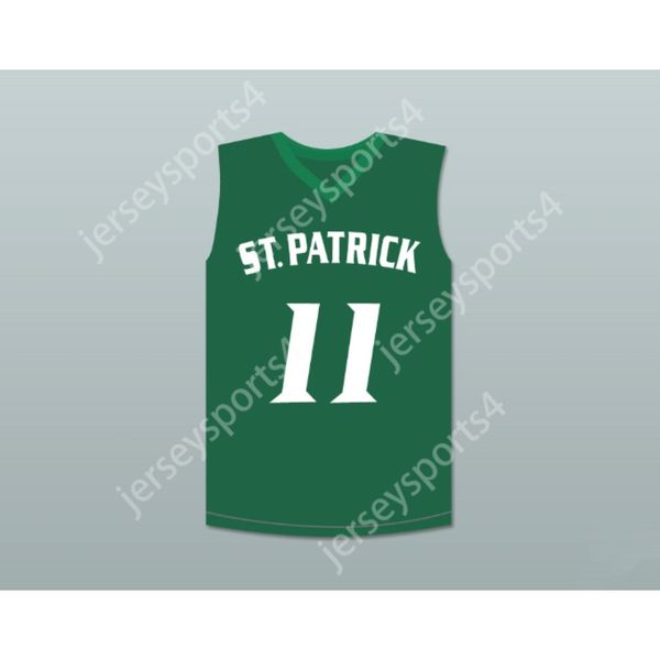 Personalizado Cualquier nombre Cualquier equipo 11 ST.PATRICK HIGH SCHOOL BALONCESTO JERSEY Todo cosido Tamaño S M L XL XXL 3XL 4XL 5XL 6XL Calidad superior