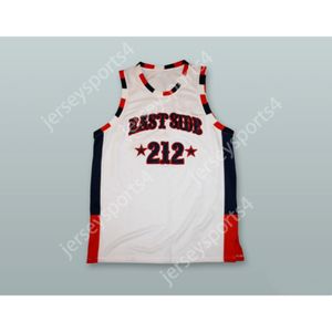 Personalizado Cualquier nombre Cualquier equipo EASTSIDE 212 NYC BLANCO BALONCESTO JERSEY Todo cosido Tamaño S M L XL XXL 3XL 4XL 5XL 6XL Calidad superior