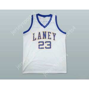 Aangepast Elke naam Elk team LANEY 23 HOGE SCHOOL BASKETBALJERSEY NIEUW ELKE MAAT Alle gestikte maten SML XL XXL 3XL 4XL 5XL 6XL Topkwaliteit