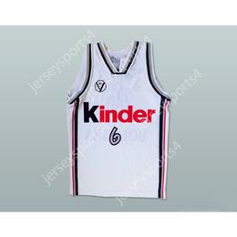 Custom Any Name Toute équipe Manu Ginobili European 6 Jersey de basket-ball All Centred Taille S M L XL XXL 3XL 4XL 5XL 6XL TOP DIBILITÉ