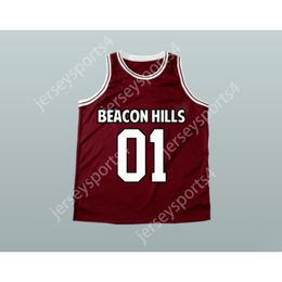 Personalizado Cualquier nombre Cualquier equipo PETER HALE 01 BEACON HILLS BALONCESTO JERSEY TEEN WOLF Todo cosido Tamaño S M L XL XXL 3XL 4XL 5XL 6XL Calidad superior