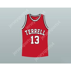 Personnalisé n'importe quel nom n'importe quelle équipe RED ERIC BISHOP JAMIE FOXX TERRELL TIGERS 13 JERSEY DE BASKETBALL Tous cousus Taille S M L XL XXL 3XL 4XL 5XL 6XL Qualité supérieure