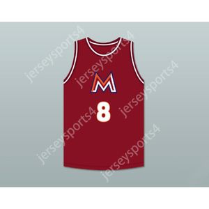 Custom Any Name Toute Team Rui Hachimura 8 Meisei High School Maroon Basketball Jersey All Centred Taille S-6XL Top Quality