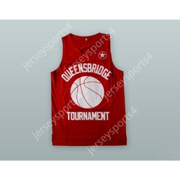 Personalizado cualquier nombre cualquier equipo Teen Prodigy 00 Queensbridge Tournament H.N.I.C.C.Basketball Jersey todo el tamaño cosido S-6XL de calidad superior