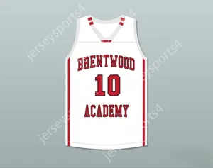 Personalizado cualquier nombre para hombres jóvenes/niños Darius Garland 10 Brentwood Academy Eagles White Basketball Jersey 2 Top cosido S-6XL