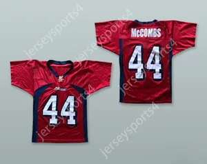 Custom Any Name Mens Youth/Kids McCombs 44 Bakersfield Blitz Red Football Jersey Top gestikte S-6XL