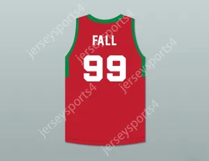 Custom Any Name Mens Youth / Kids Tacko Fall 99 Maine Red Basketball Jersey 2 Top cousé S-6XL