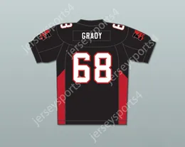 Custom tout numéro de nom Mens Youth / Kids 68 Grady Mean Machine Convicts Football Jersey comprend des correctifs S-6XL.
