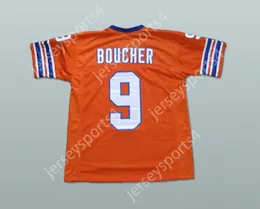 Custom Any Nom Number Mens Youth / Kids Adam Sandler Bobby Boucher 9 The Waterboy Mud Dogs Football Jersey avec Bourbon Bowl Patch Top cousé S-6XL