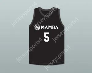 Custom Any Nom Number Mens Youth / Kids Alyssa Altobelli 5 Mamba Ballers Black Basketball Jersey Top cousé S-6XL