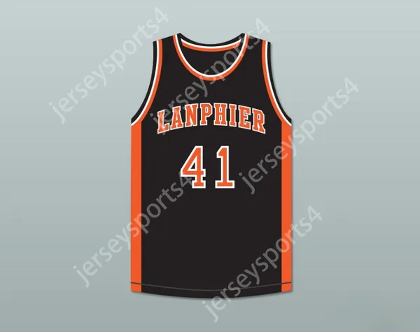 Custom Any Nom Number Mens Youth / Kids Andre Iguodala 41 Lanphier High School Lions Black Basketball Jersey 3 Top cousé S-6XL