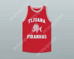 Custom tout numéro de nom pour hommes / enfants Andy Garcia 12 Tijuana Piranhas Red Basketball Jersey Extension Mexican Extension Top cousue S-6XL