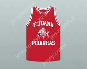 Personalizado cualquier número de nombre para hombres jóvenes/niños Andy García 12 Tijuana Piranhas Baloncesto Rojo Jersey Equipo de expansión mexicana Top Sanded S-6XL