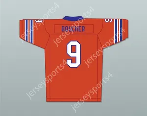 Custom Any Nom Number Mens Youth / Kids Bobby Boucher 9 Mud Dogs Home Football Jersey With Bourbon Bowl Patch Top cousé S-6XL