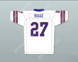 Custom Any Nom Number Mens Youth / Kids Casey Bugge 27 Bud Dogs Away Football Jersey avec Bourbon Bowl Patch Top cousé S-6XL