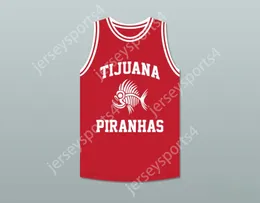 Aangepaste naamnummer Heren Jeugd/Kinderen DeMarcus Cousins 0 Tijuana Piranhas Red Basketball Jersey Mexicaanse uitbreidingsteam Top gestikte S-6XL