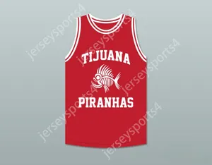Aangepaste naamnummer Heren Jeugd/Kinderen DeMarcus Cousins 0 Tijuana Piranhas Red Basketball Jersey Mexicaanse uitbreidingsteam Top gestikte S-6XL