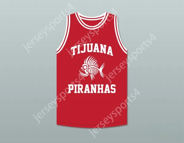 Custom tout numéro de nom pour hommes / enfants cousins DeMarcus 0 Tijuana Piranhas Red Basketball Jersey Mexican Expansion Team Top cousée S-6XL