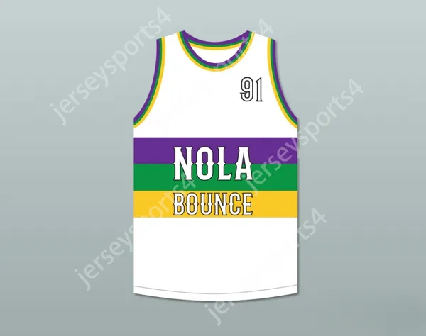 Custom Any Nom Number Mens Youth / Kids DJ Jubilee 91 Nola Bounce Bounk Basketball Jersey Top cousé S-6XL