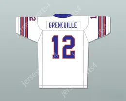 Custom Any Nom Number Mens Youth / Kids Gee Grenouille 12 Mud Dogs Away Football Jersey With Bourbon Bowl Patch Top cousé S-6XL