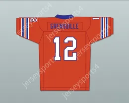 Custom Any Nom Number Mens Youth / Kids Gee Grenouille 12 Mud Dogs Home Football Jersey With Bourbon Bowl Patch Top cousé S-6XL