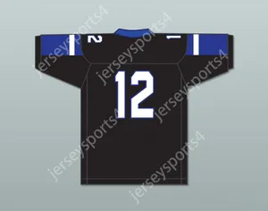 Custom Any Nom Number Mens Youth / Kids Greg Newsome II 12 IMG Academy Black Football Jersey 1 Top cousé S-6XL