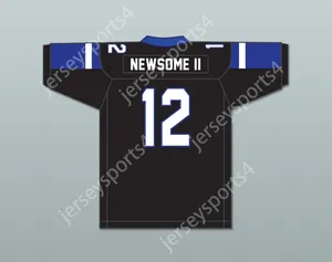 Custom Any Nom Number Mens Youth / Kids Greg Newsome II 12 IMG Academy Black Football Jersey 2 cousu S-6XL