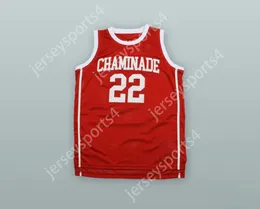 Aangepaste naamnummer Heren Jeugd/Kinderen Jayson Tatum 22 Chaminade College voorbereidende school Red Basketball Jersey Top gestikte S-6XL