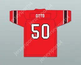 Custom Any Nom Number Mens Youth / Kids Jim Otto 50 Wausau East High School Lumberjacks Red Football Jersey 1 TOP STTITTED S-6XL