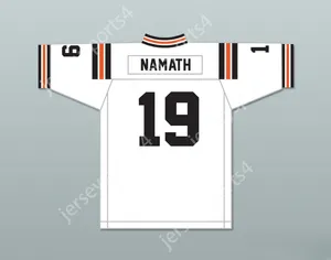 Custom Any Nom Number Mens Youth / Kids Joe Namath 19 Beaver Falls High School Tigers Football Jersey Top cousé S-6XL