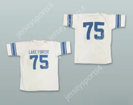 Custom tout numéro de nom pour hommes / enfants Lake Forest 75 Jersey de football blanc top cousé S-6XL