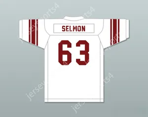 Custom Any Nom Number Mens Youth / Kids Lee Roy Selmon 63 Eufaula High School Ironheads White Football Jersey 1 TOP STTITTED S-6XL