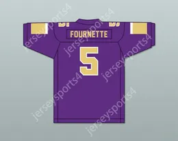 Custom Any Nom Number Mens Youth / Kids Leonard Fournette 5 St. Augustine High School Purple Knights Purple Football Jersey Top cousé S-6XL