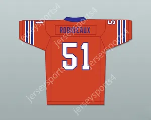 Custom Any Nom Number Mens Youth / Kids Lyle Robideaux 51 Bud Dogs Home Football Jersey With Bourbon Bowl Patch Top cousé S-6XL