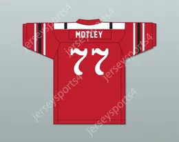 Custom Any Nom Number Mens Youth / Kids Marion Motley 77 Canton McKinley High School Pups Red Football Jersey 2 TOP TOPED STTITTED S-6XL