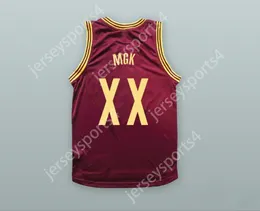 Custom tout numéro de nom pour hommes / enfants Mgk xx Maron Basketball Jersey Top cousé S-6XL