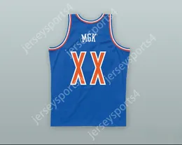 Custom tout numéro de nom pour hommes / enfants mgk xx jerse de basket-ball bleu old school top cousu s-6xl