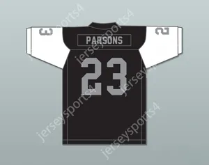 Aangepaste naamnummer Heren Jeugd/Kinderen Micah Parsons 23 Harrisburg High School Cougars Black Football Jersey 2 gestikt S-6XL