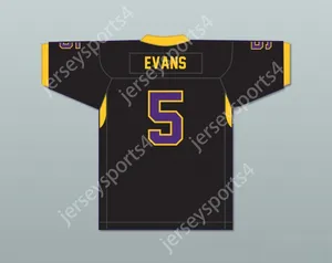 Custom elk naamnummer Heren Jeugd/Kinderen Mike Evans 5 Ball High School Tors Black Football Jersey Top gestikte S-6XL