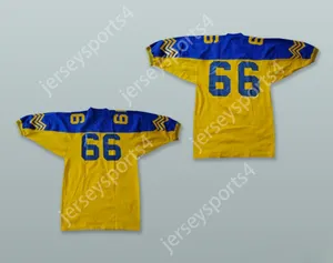 Aangepaste naamnummer Heren Jeugd/Kinderen Montana State Bobcats 66 Yellow Football Jersey Top gestikte S-6XL