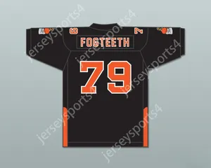 Custom tout numéro de nom pour hommes / enfants Orc Fogteeth 79 Black Football Jersey avec patchs Top cousé S-6XL