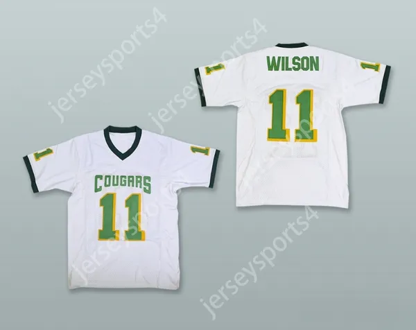 Personalizado cualquier número de nombre para hombres jóvenes/niños Russell Wilson 11 Collegiate School Cougars White Football Jersey 2 Top Stitched S-6XL