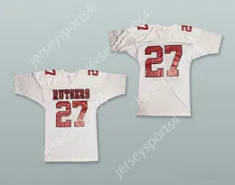 Custom tout numéro de nom pour hommes / enfants Rutgers 27 Jersey de football blanc top cousu s-6xl