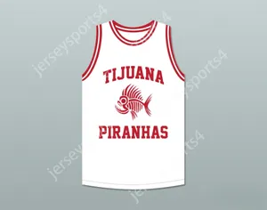 Custom tout numéro de nom pour hommes / enfants Salma Hayek 10 Tijuana Piranhas White Basketball Jersey EXPANSION MEXICAN EXPANSION TOP TOP STTITHED S-6XL