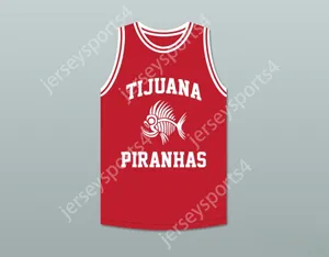 Aangepaste naamnummer Heren Jeugd/Kinderen Salma Hayek 10 Tijuana Piranhas Red Basketball Jersey Mexicaanse uitbreidingsteam Top gestikte S-6XL
