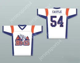 Custom Any Nom Number Mens Youth / Kids Thad Castle 54 Blue Mountain State Goats Football Jersey Top cousé S-6XL