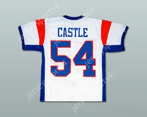 Custom Any Nom Number Mens Youth / Kids Thad Castle 54 Blue Mountain State TV Show Football Jersey Top cousé S-6XL
