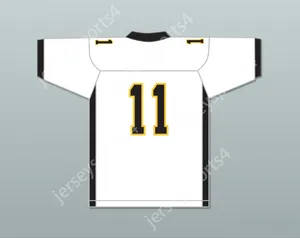 Custom Any Nom Number Mens Youth / Kids Travis Kelce 11 Cleveland Heights High School Tigers White Football Jersey 1 TOP STTITTED S-6XL