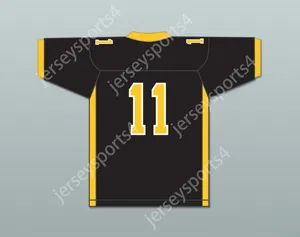 Custom Any Nom Number Mens Youth / Kids Travis Kelce 11 Cleveland Heights High School Tigers Black Football Jersey 1 TOP STTITTED S-6XL